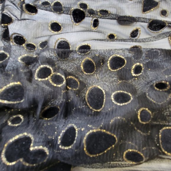 Gold and Black Glitter Scarf - Picture 2 of 6